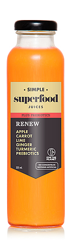 Simple super food juice - renew. Australian made drinks