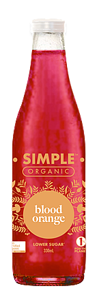 SIMPLE organic sodas BLOOD ORANGE - Australian made